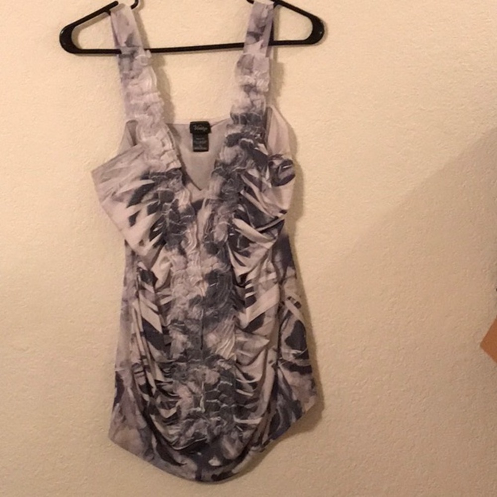 Large Vanity Floral Tank Top